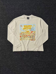 SAINT MICHAEL Wet Printed Cotton Long sleeve Tee