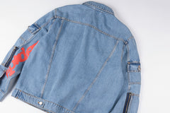 SP5DER 555555 demin jean jacket