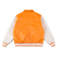 SP5DER Leather Varsity Jacket