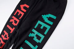 Vertabrae Two-color pixel printing font Sweatpant