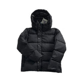 'halsby' hooded check down jacket black