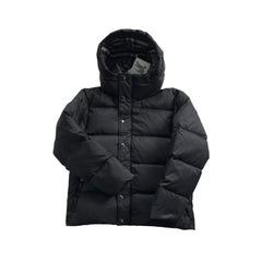'halsby' hooded check down jacket black