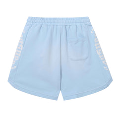 Embroidered Washed Distressed Short blue/Light Blue/Rainbow Blue