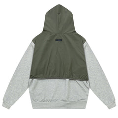 Essentials Letter Logo Splicing Hoodie
