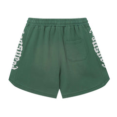 Embroidered Washed Distressed Short black/green