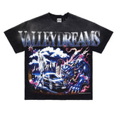 Letter Print Distressed T-shirt