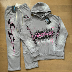 Sport Hoodie Grey pink