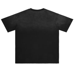 Letter Print Distressed T-shirt
