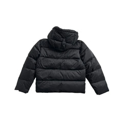 'halsby' hooded check down jacket black