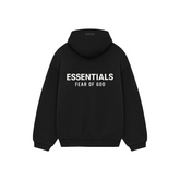 Fear of God Essentials Core Logo Fleece Hoodie Black (FW24)
