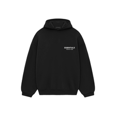 Fear of God Essentials Core Logo Fleece Hoodie Black (FW24)