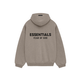 Fear of God Essentials Core Logo Fleece Hoodie Heather Grey (FW24)