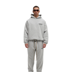 Fear of God Essentials Core Logo Fleece Hoodie Light Heather Grey (FW24)