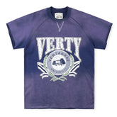 Verty University Crewneck Tee "Blue"