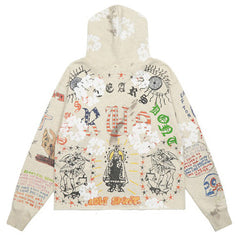 Denim Tears x kapok graffiti print Hoodies