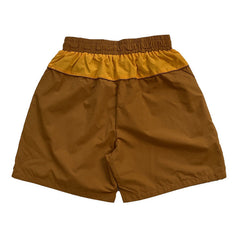 Colorblock embroidered letters Shorts