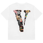 Cartoon pattern big V letter T-Shirts