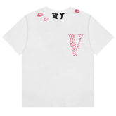 Sweet girly pink lip print T-shirts