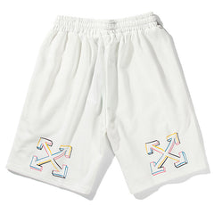 Brush Arrows Raw-Cut Shorts