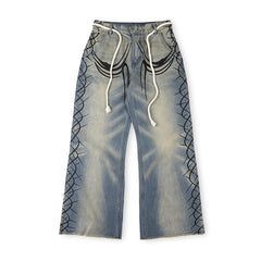 Raw Edge Airbrushed Jeans