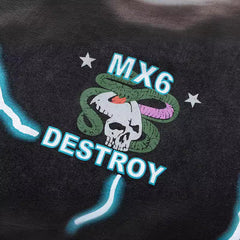 + TEFLON DISCO Distressed Printed Cotton-Jersey T-Shirt