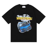 micro-logo letter racing print T-shirt