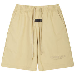 Multi-thread flocking letter printing Shorts