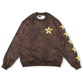 5 star-print crewneck sweatshirt