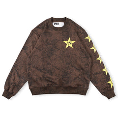 5 star-print crewneck sweatshirt