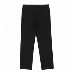 Embroidered Logo Trousers Mid Rise Jeans