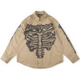 Skull Print Shirt Jacket