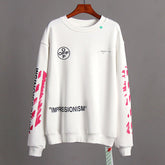 Classic 99 Pink Number Arrow Crew Neck Sweatshirts