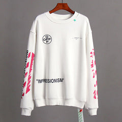 Classic 99 Pink Number Arrow Crew Neck Sweatshirts