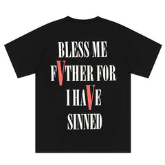 X Saint religious figures big V print T-Shirt