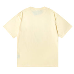 letter wheat ear fruit print T-shirts