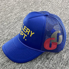 Logo-Print Canvas and Mesh Trucker Cap