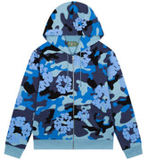 Cotton Wreath Camouflage Zipper Hoodie