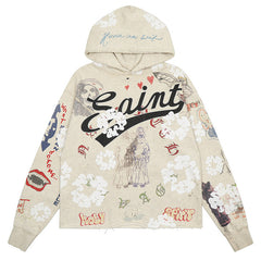 Denim Tears x kapok graffiti print Hoodies