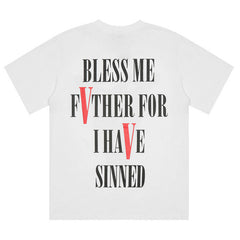 X Saint religious figures big V print T-Shirt