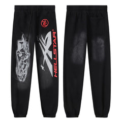 Skull Flare Bottom Pants