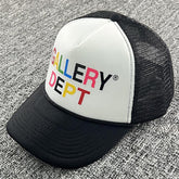 Logo-Print Canvas and Mesh Trucker Cap