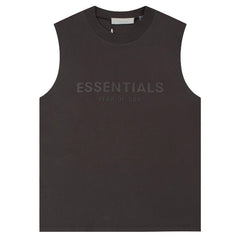 Flocked logo letter print Sleeveless T-Shirts