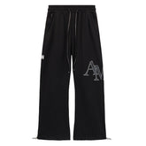 Leather Logo Cotton-Jersey Pant
