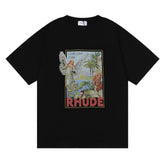 Micro Logo Angel Letter Print T-Shirt