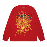 SP5DER Punk V2 spider-web-graphic Long sleeve Tee
