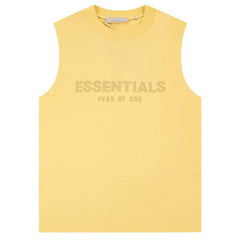Flocked logo letter print Sleeveless T-Shirts