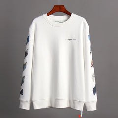Classic Monet Oil Painting Arrow Round Neck Pullover Sweatshirts