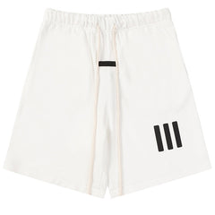 X ADIDAS joint three-dimensional rubber three-bar shorts