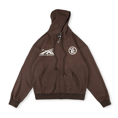 HS Logo Zip Up Hoodie Grey
