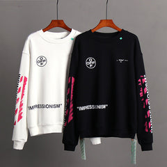 Classic 99 Pink Number Arrow Crew Neck Sweatshirts